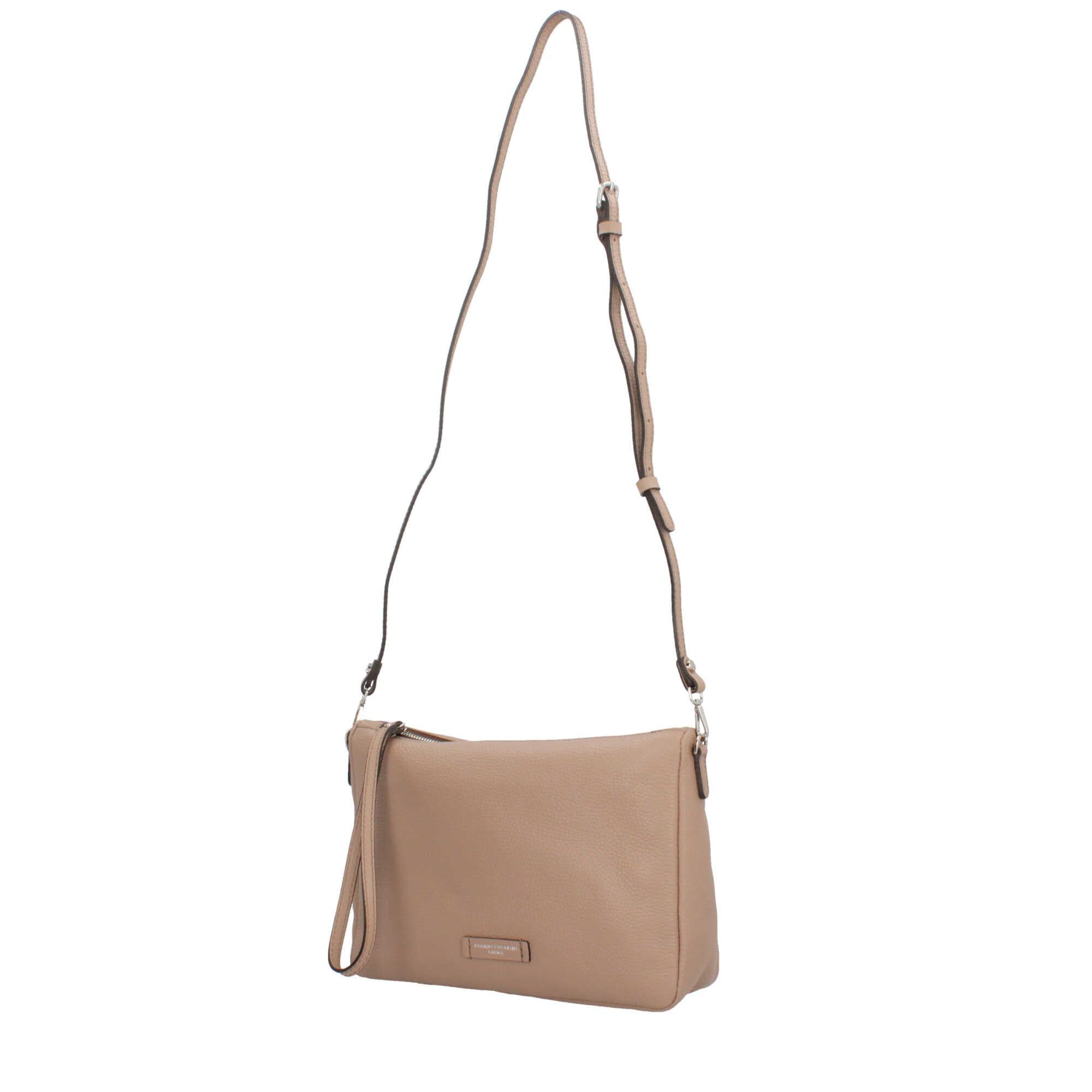 Gianni Chiarini Essential - Borsa a Tracolla Minimalista in Pelle Grana