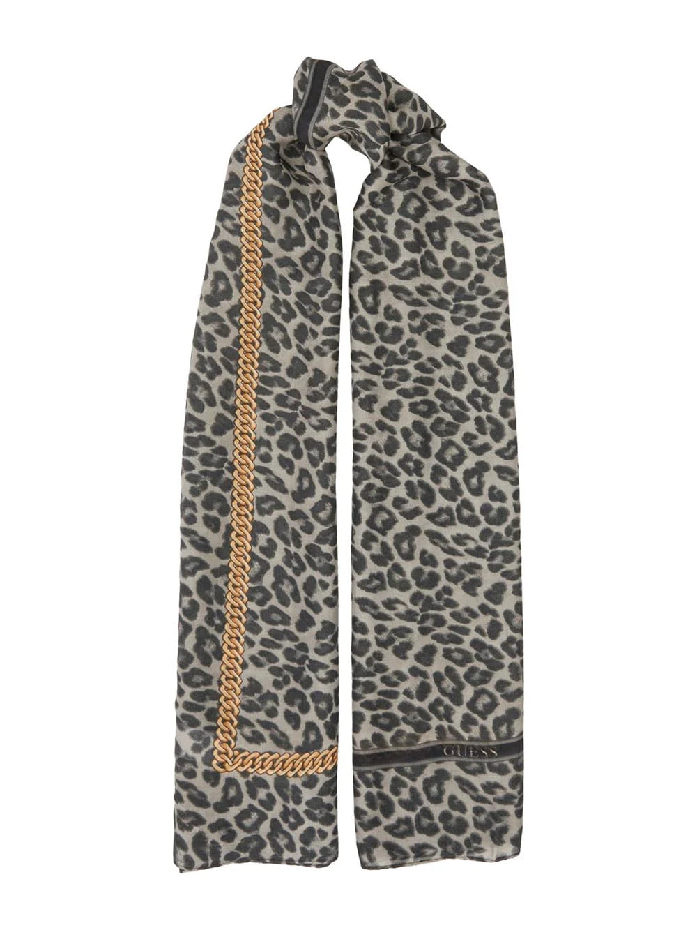 Foulard Guess con stampa animalier e dettagli eleganti