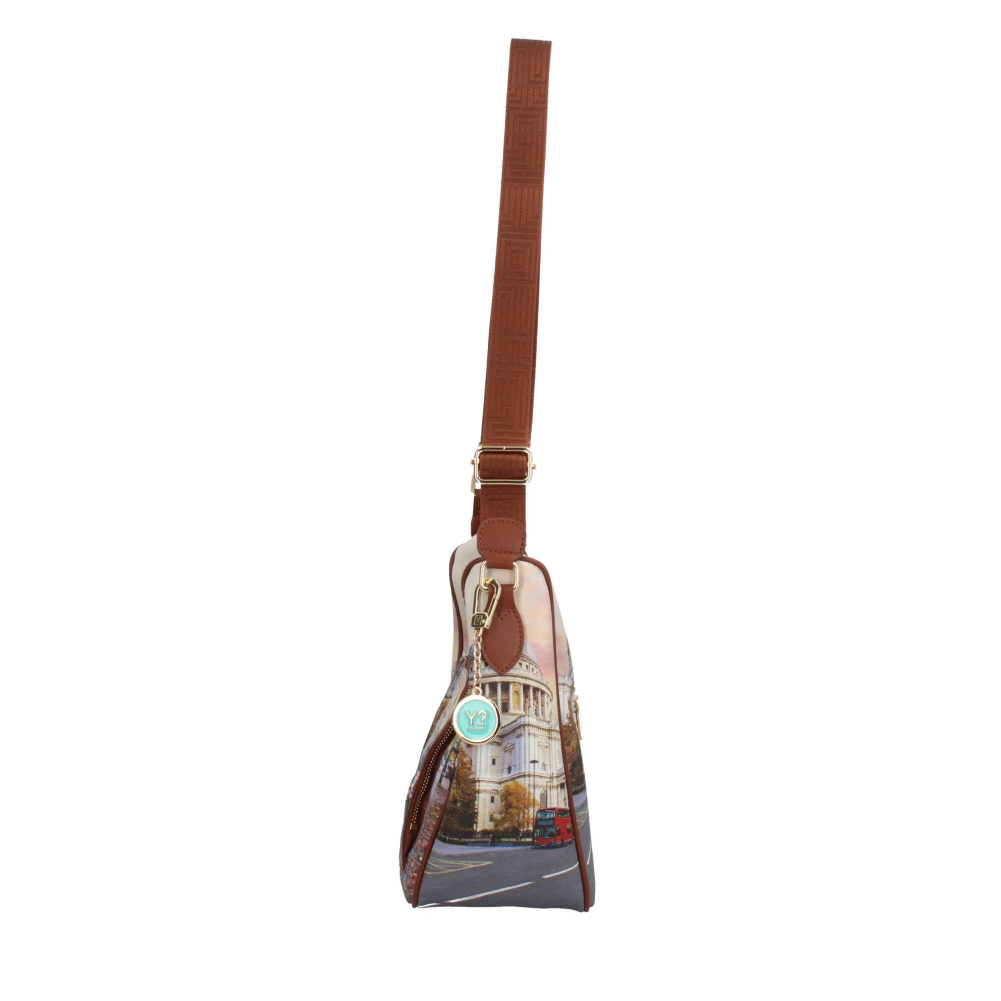 Borsa a tracolla con citta y not