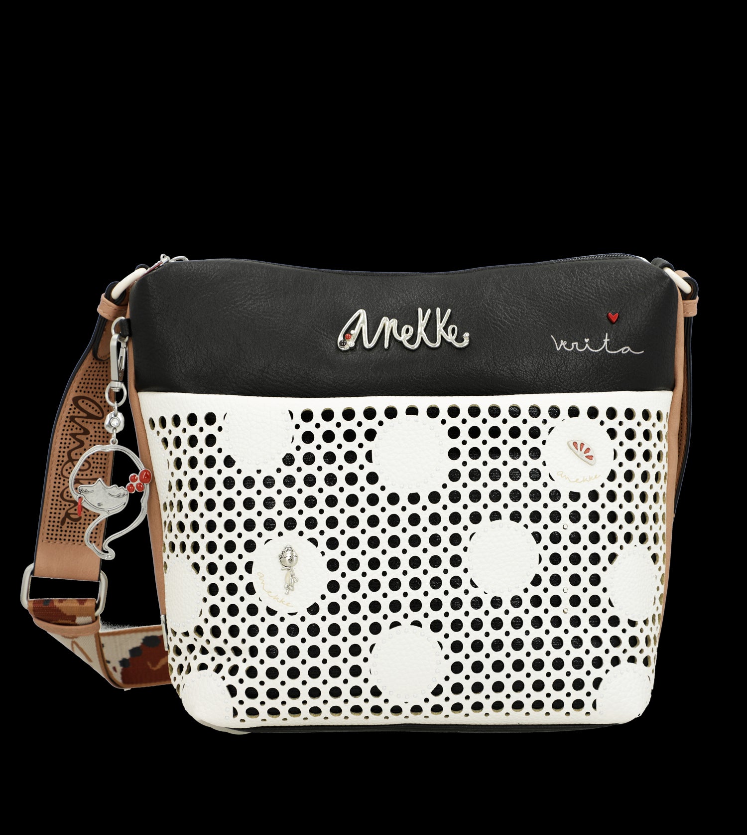 Borsa a tracolla Anekke con dettagli traforati e design elegante