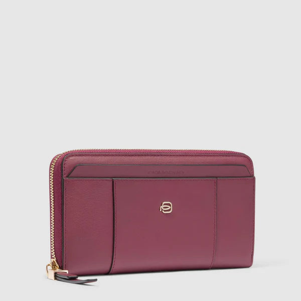 Portafoglio a quattro soffietti con zip Piquadro