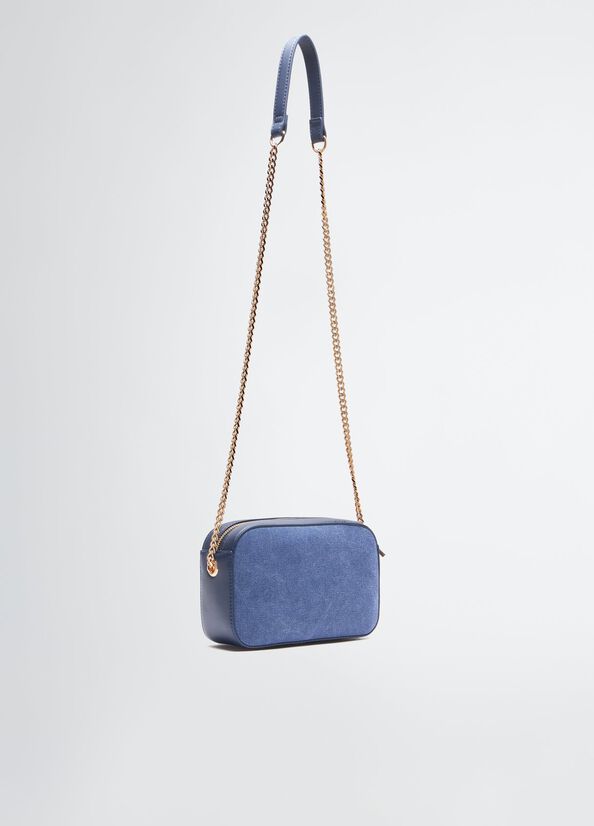 Borsa Tracolla Liu Jo Stile Casual con Logo Ricamato BLU TU | Giò Fashion