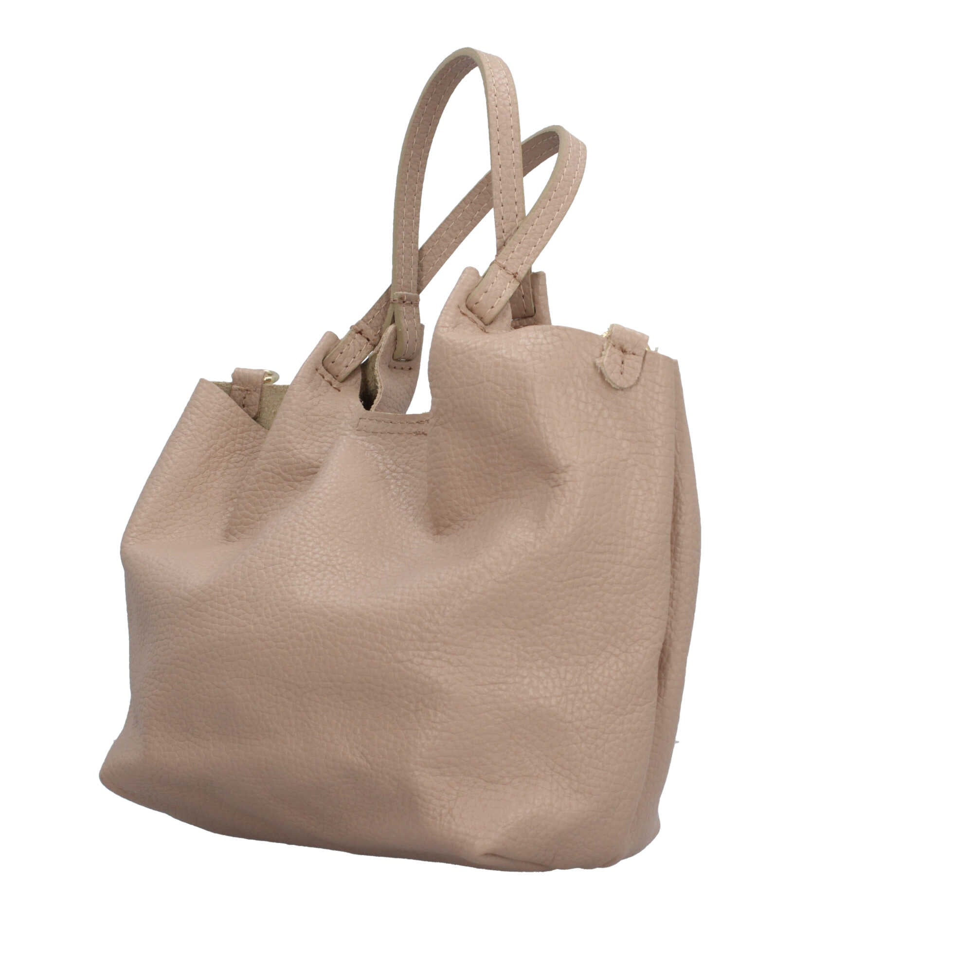 Borsa a mano in pelle martellata Made in Italy dal design versatile