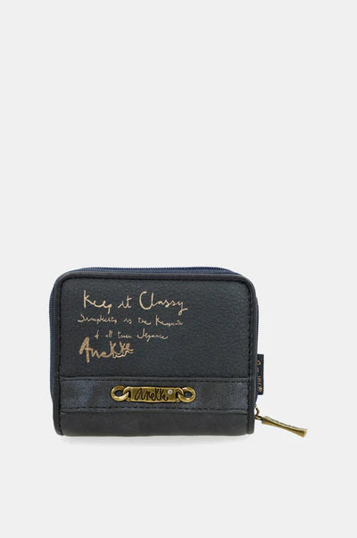 Portafoglio Anekke Contemporary compatto con ricamo logo