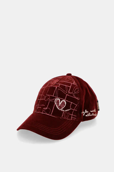 Cappellino Anekke donna in velluto con ricamo