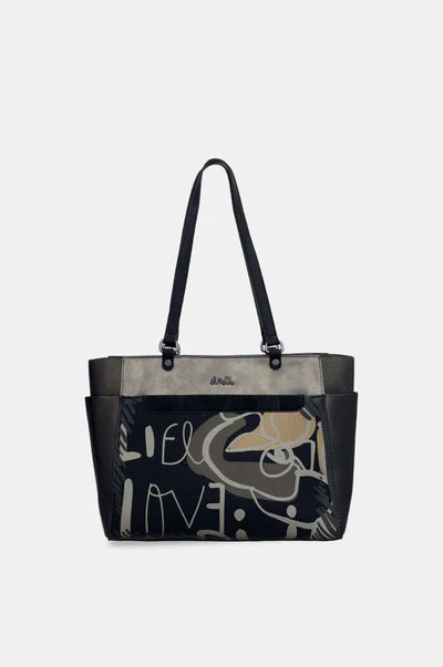 Shopper Anekke con doppio manico e grafica artistica