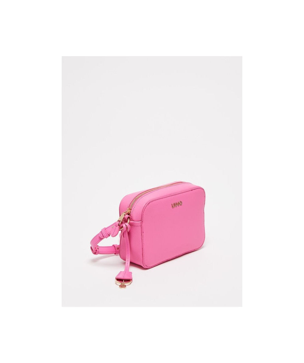 Liu Jo borsa a tracolla ecosostenibile con charm e logo frontale