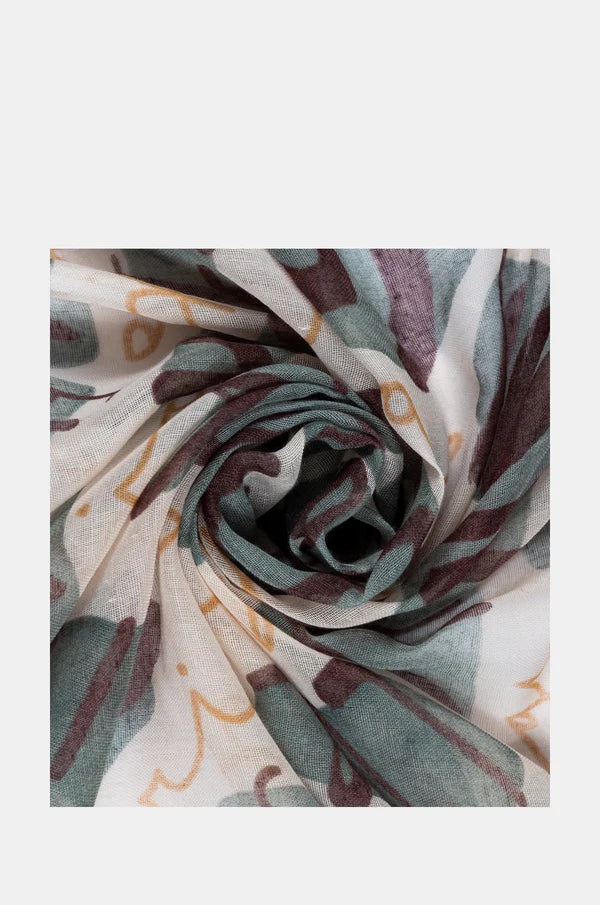 Anekke Sciarpa Alegría con stampa logomania in poliestere