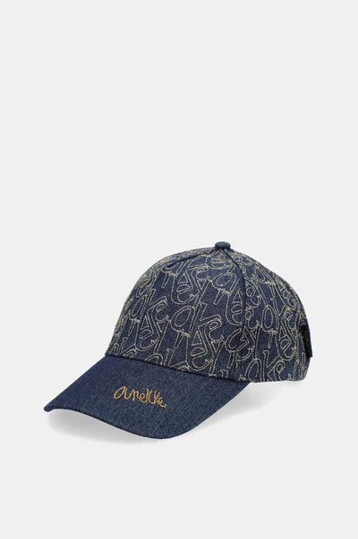 Cappellino Anekke donna in denim con logo ricamato