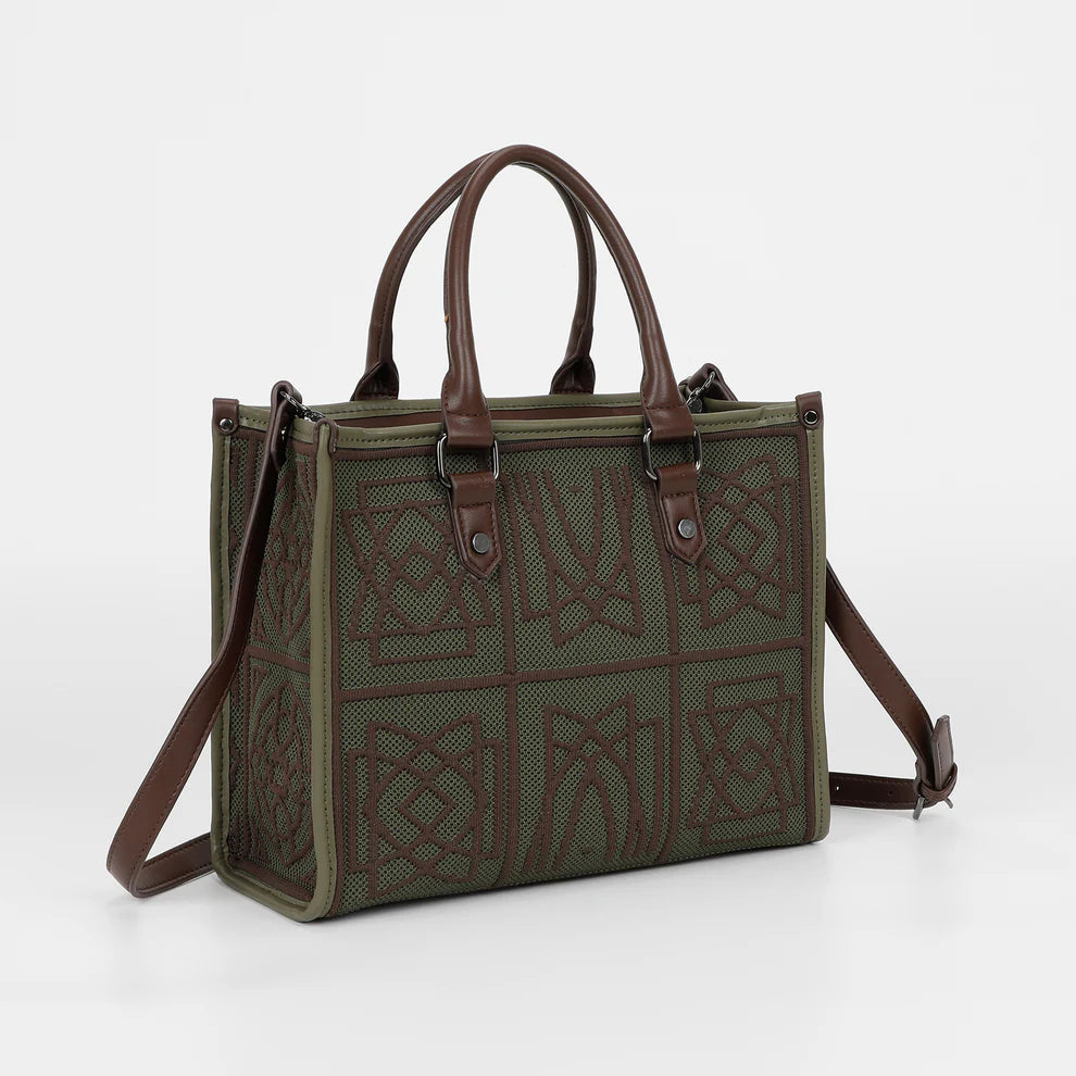 Mimi Mua borsa shopping con fantasia geometrica