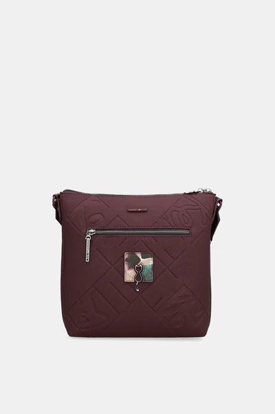 Borsa a tracolla Anekke con stampa astratta e tracolla regolabile