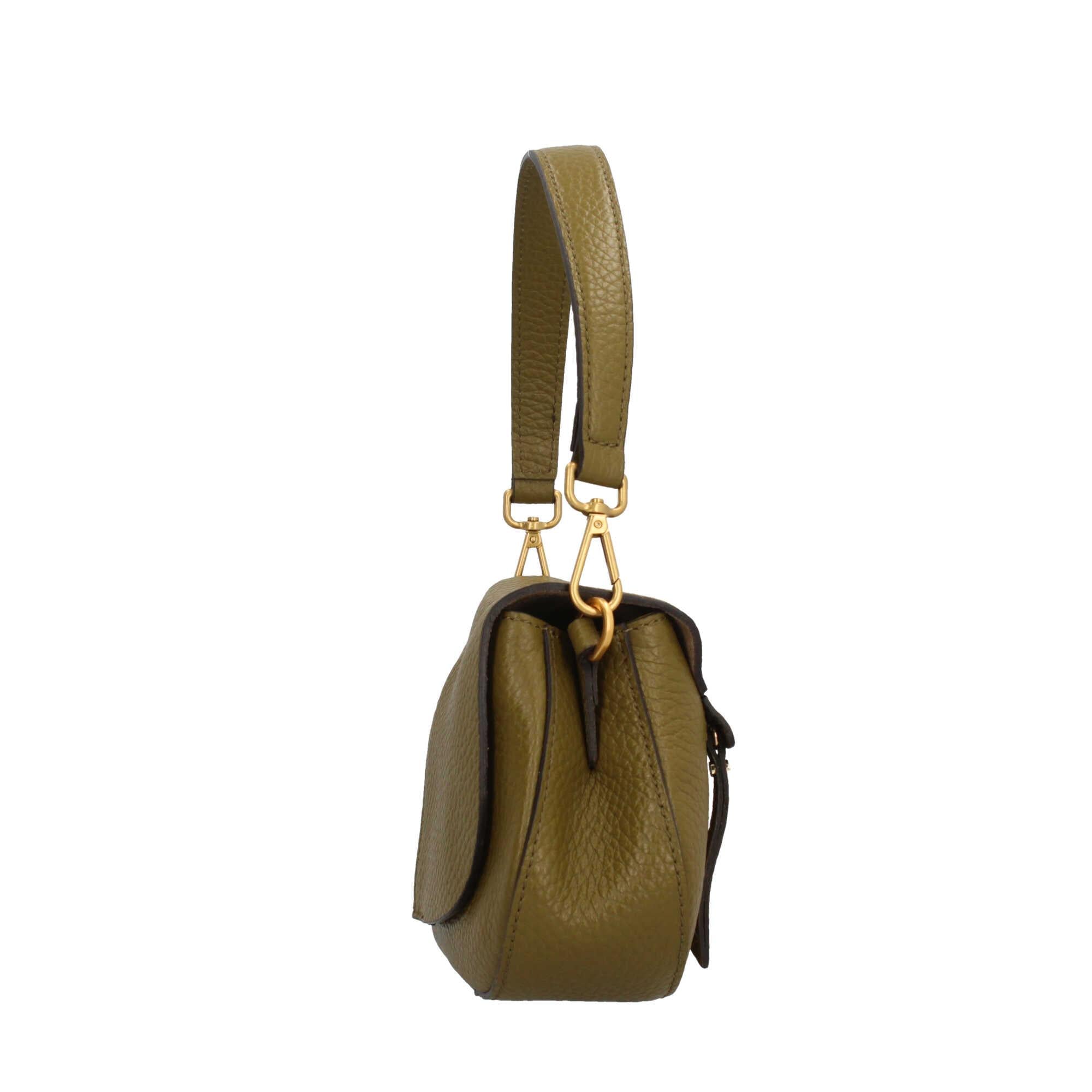 Gianni Chiarini Helena Round Borsa a Tracolla Glamour in Pelle Grana M