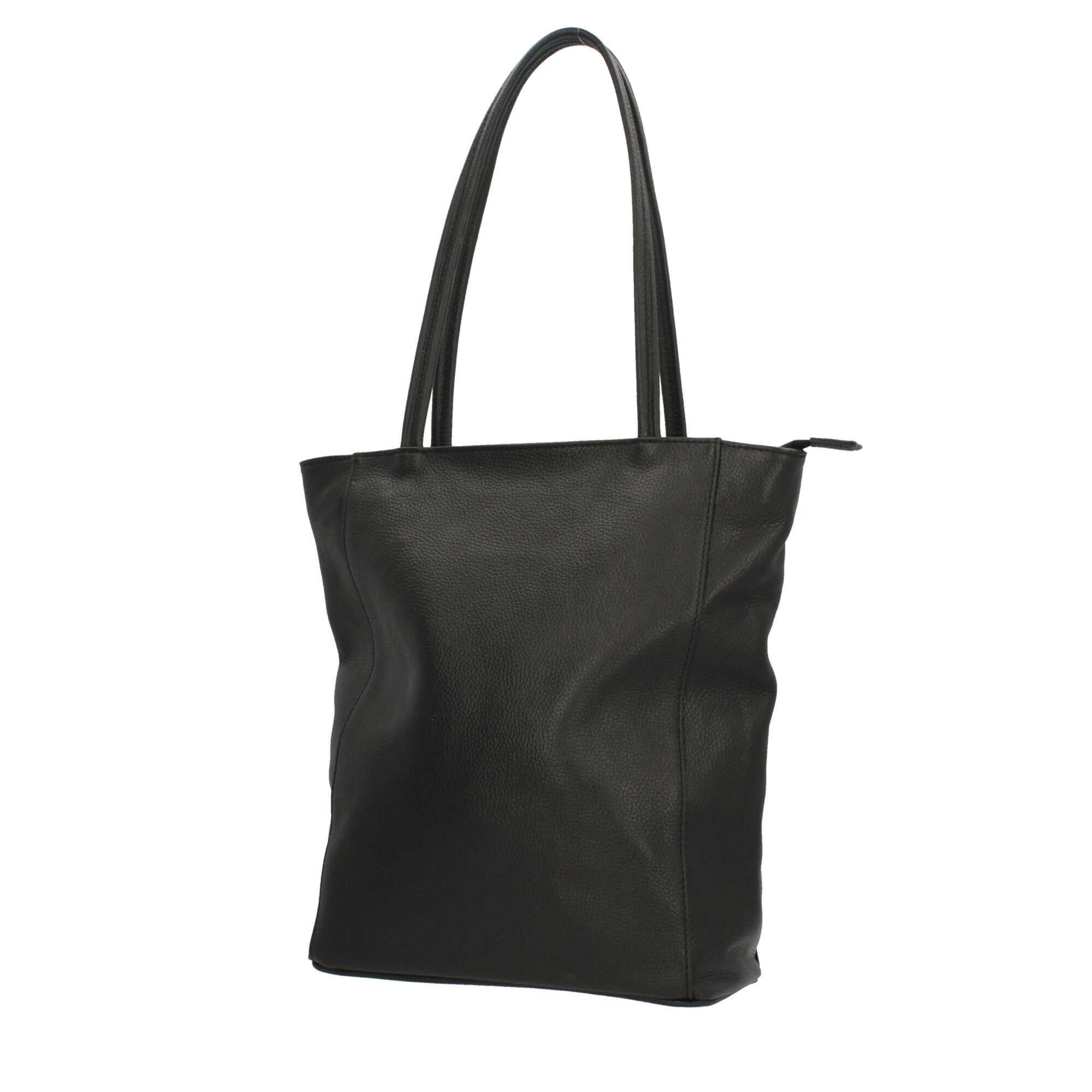 Borsa shopping con chiusura zip Made in italy