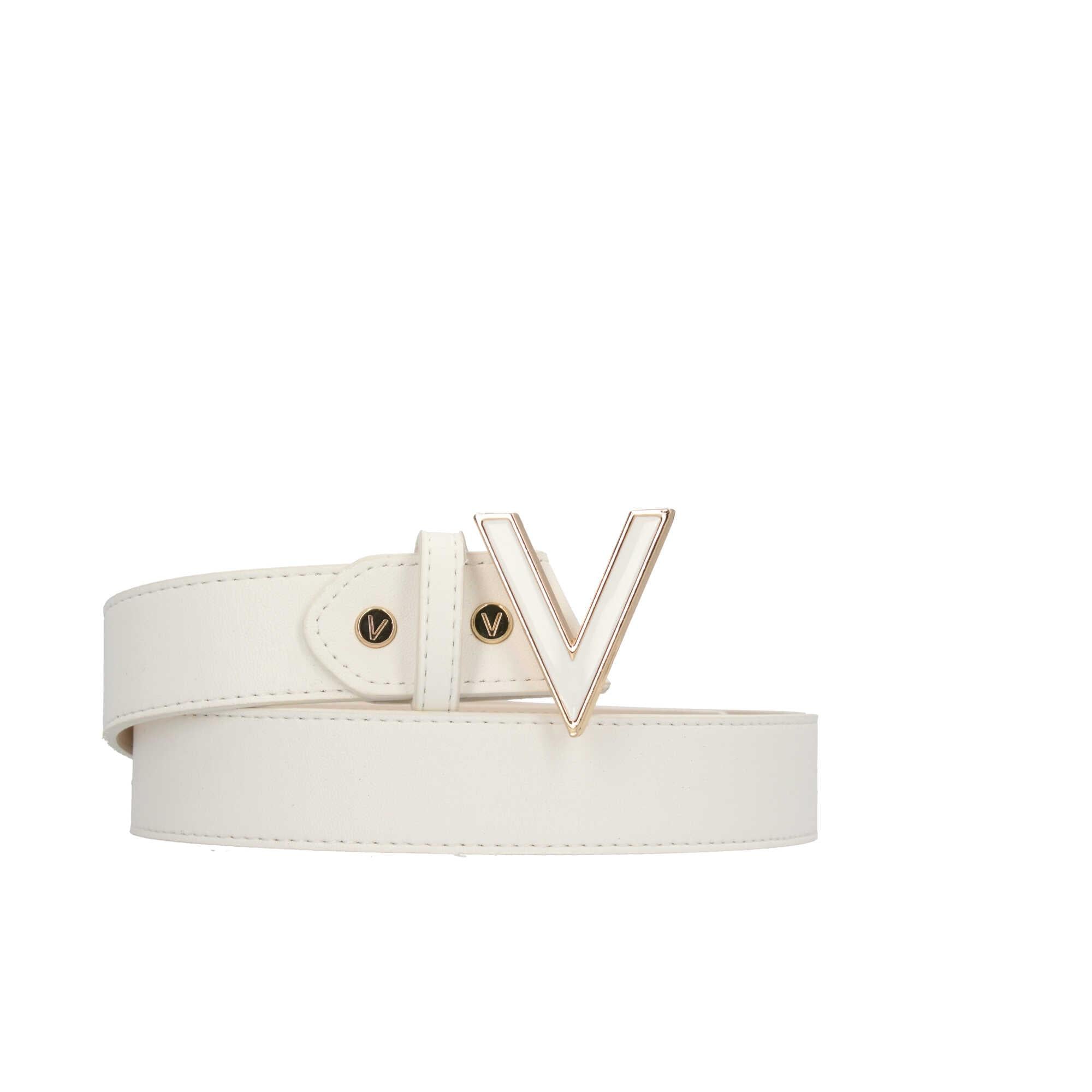 Cintura Valentino con Logo V in Rilievo e Dettagli in Metallo
