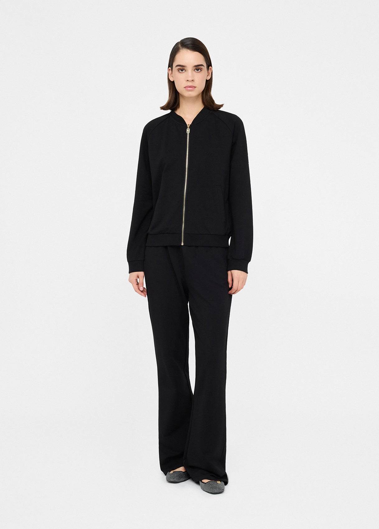 Liu Jo tuta completa con felpa zip e pantaloni relaxed Nero L | Giò Fashion