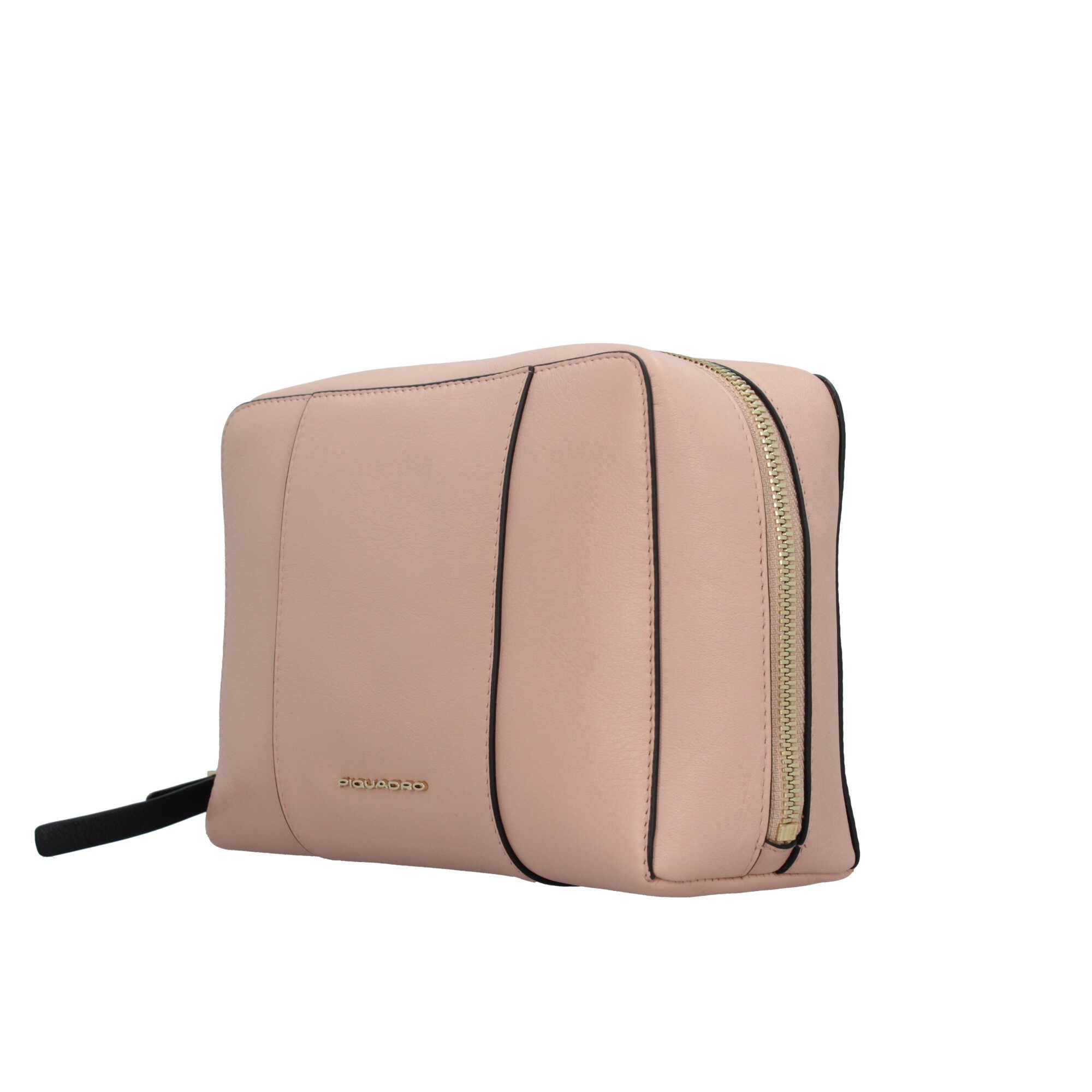 Piquadro beauty case in pelle con design elegante e capiente