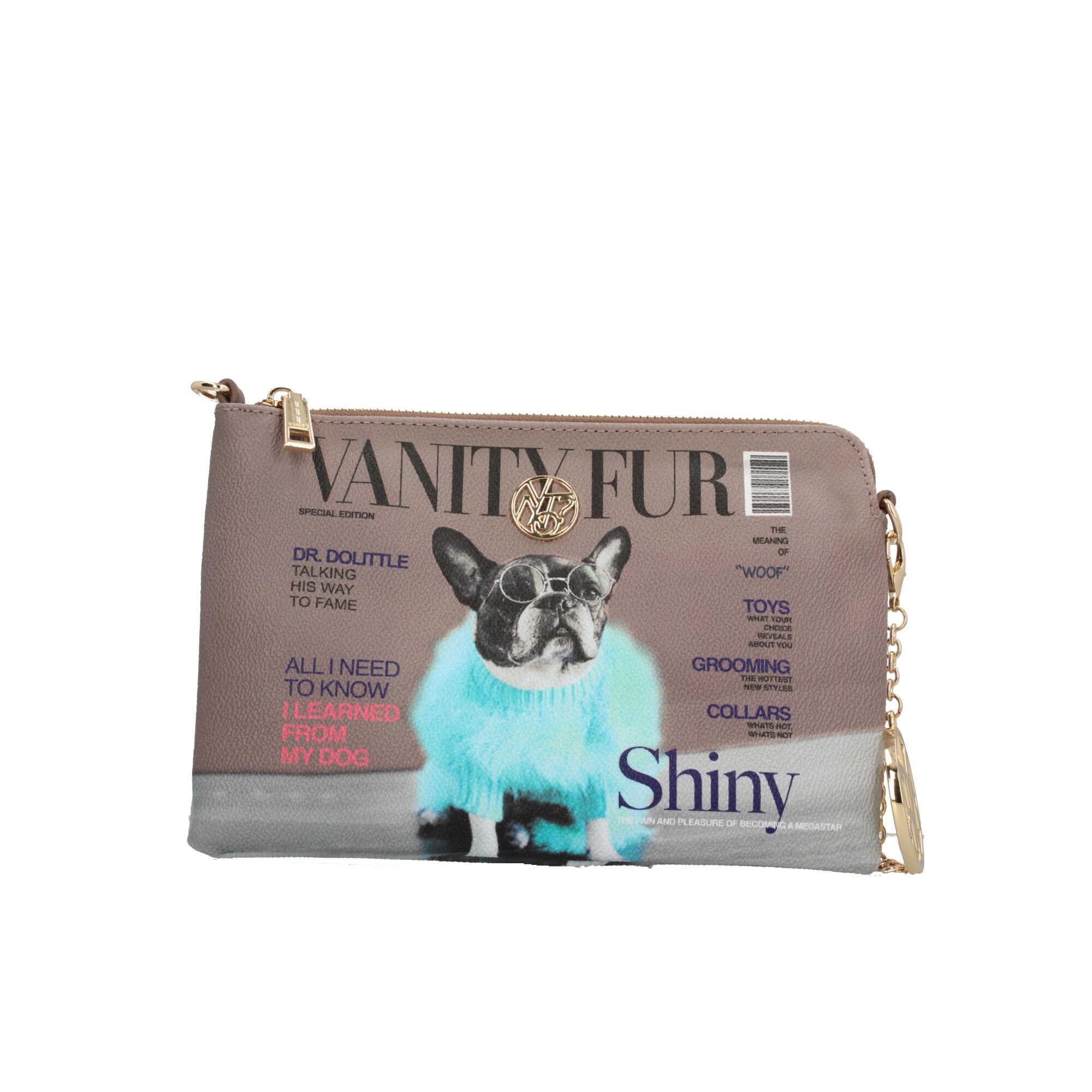 Pochette YNot con tracolla a catena e chiusura a zip
