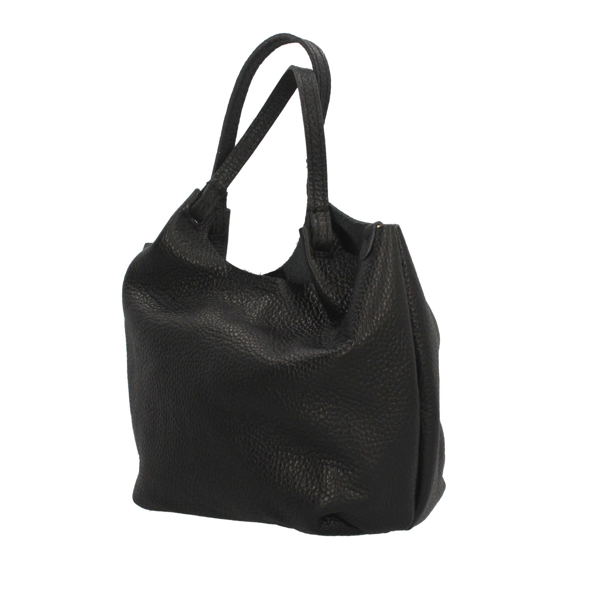 Borsa a mano in pelle martellata dal design versatile