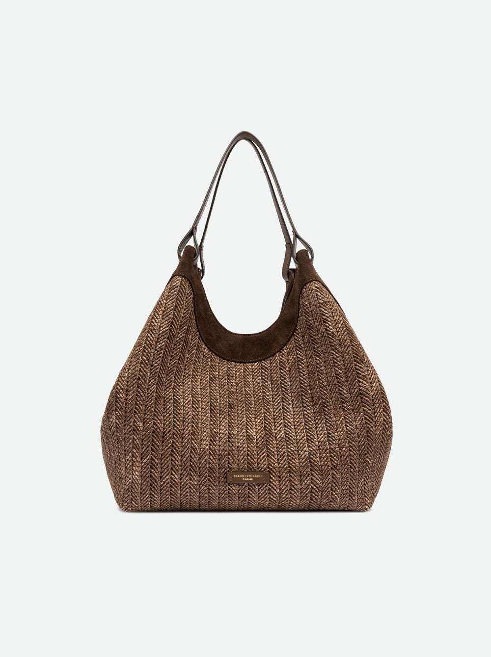 Borsa a spalla Gianni Chiarini morbida e capiente con lavorazione intrecciata