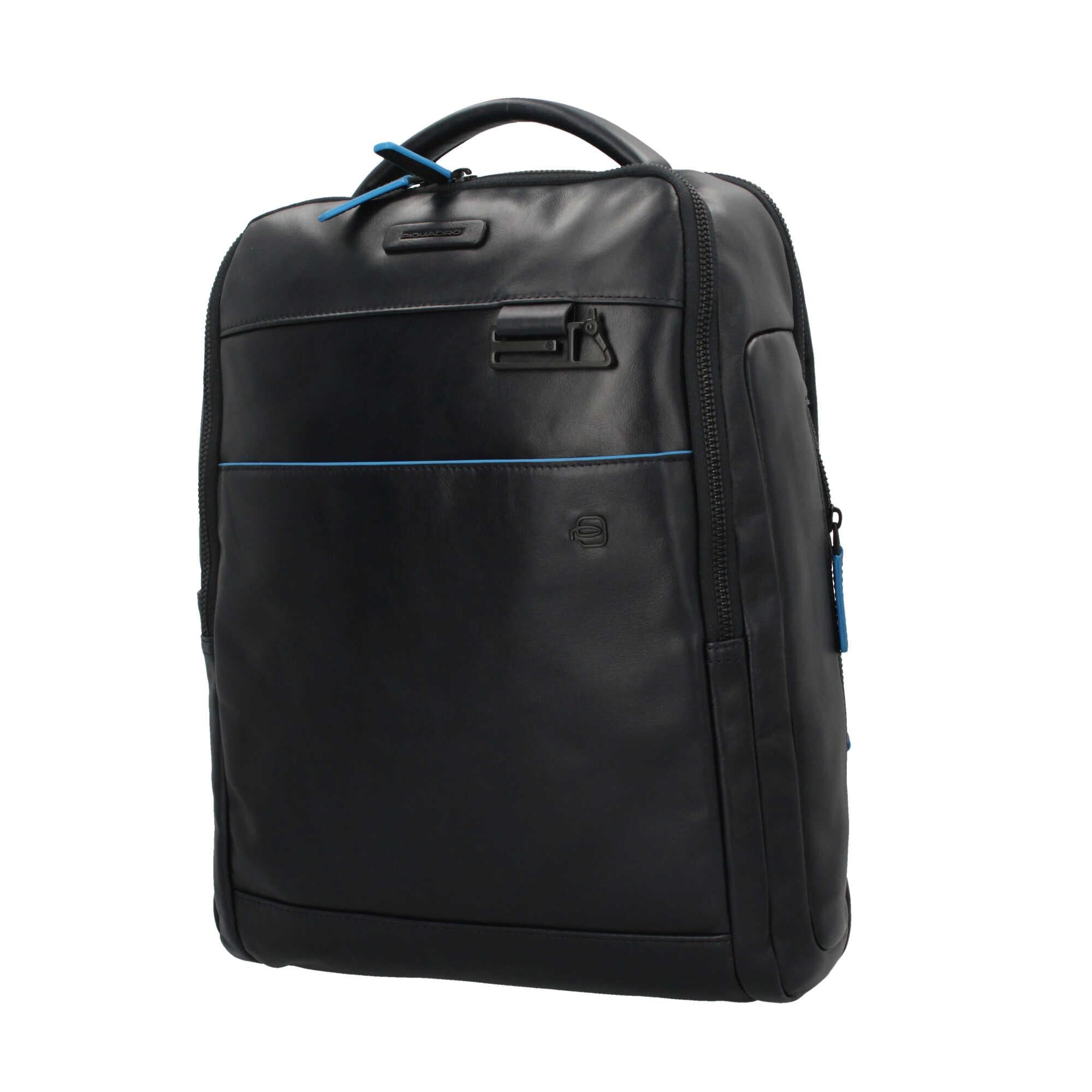 Zaino portacomputer in vera pelle Blue Square