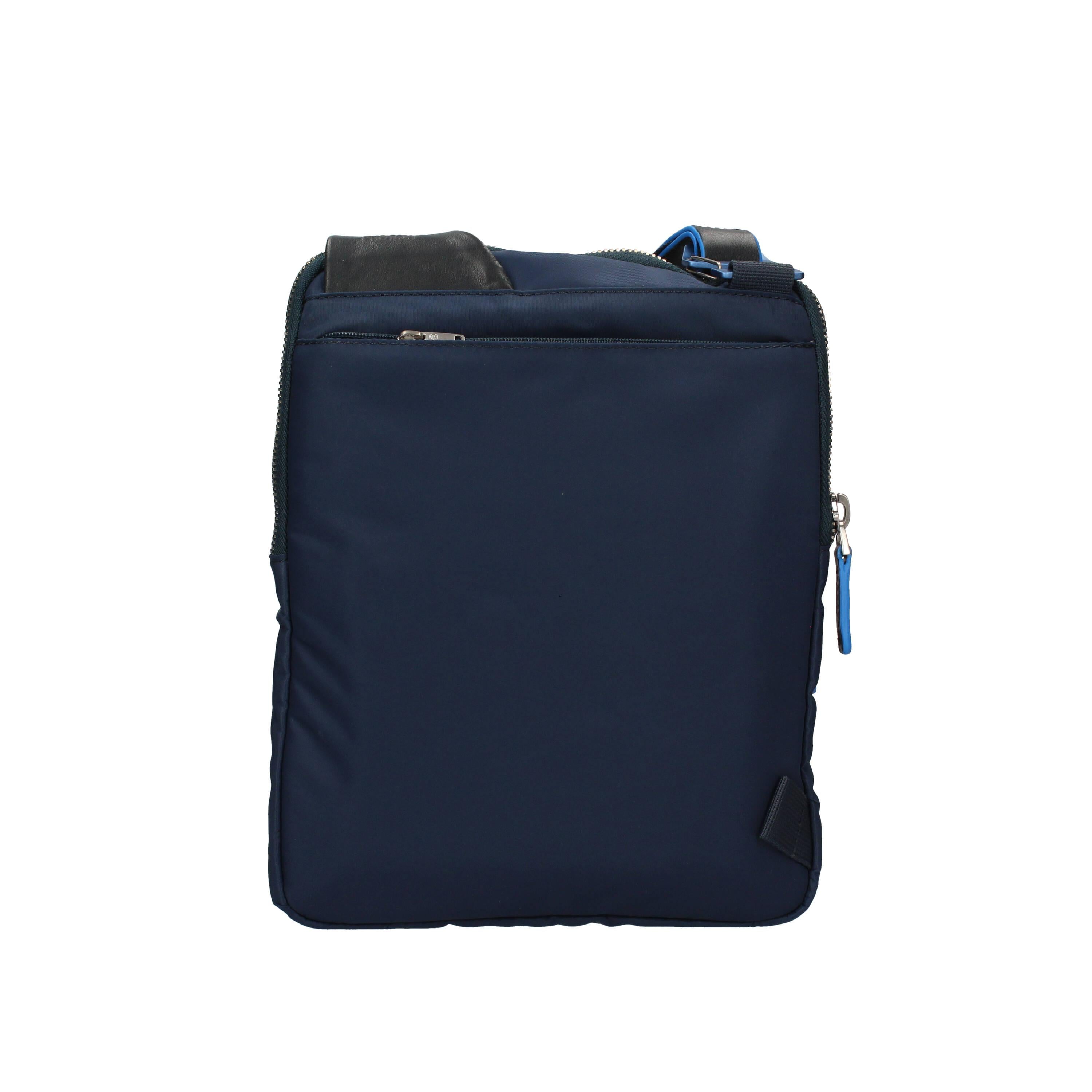Borsa a tracolla in pelle e tessuto