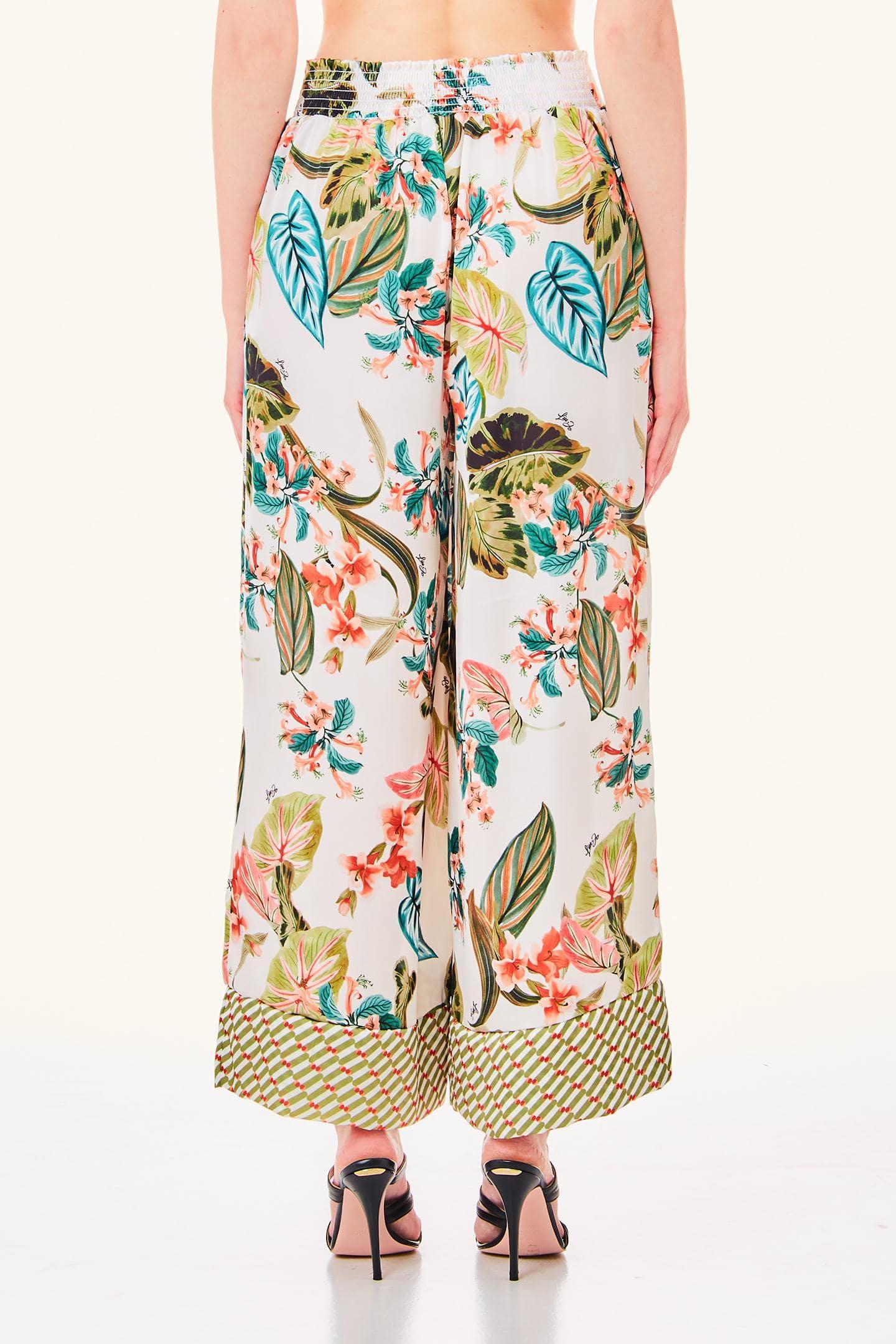 Pantalone Con Fantasia Tropicale Liu Jo