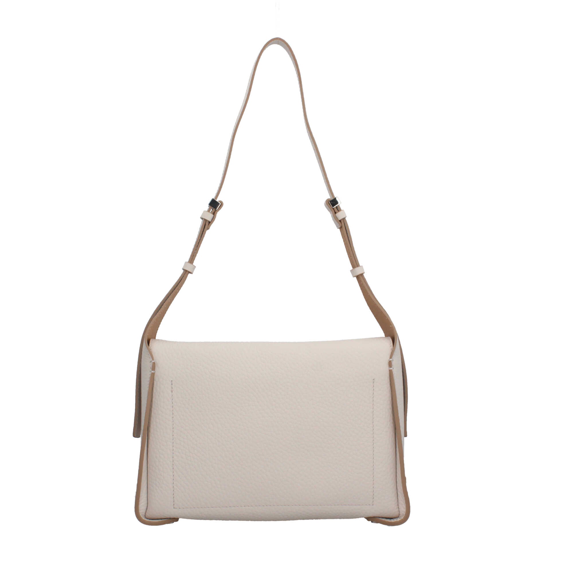 Gianni Chiarini Penelope borsa a tracolla in pelle double grana maxi con chiusura a calamita