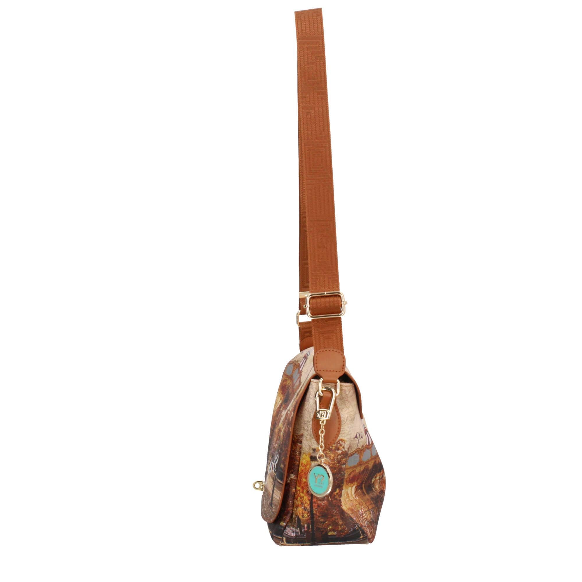 Borsa a Tracolla Y Not con Patta e Chiusura a Girello