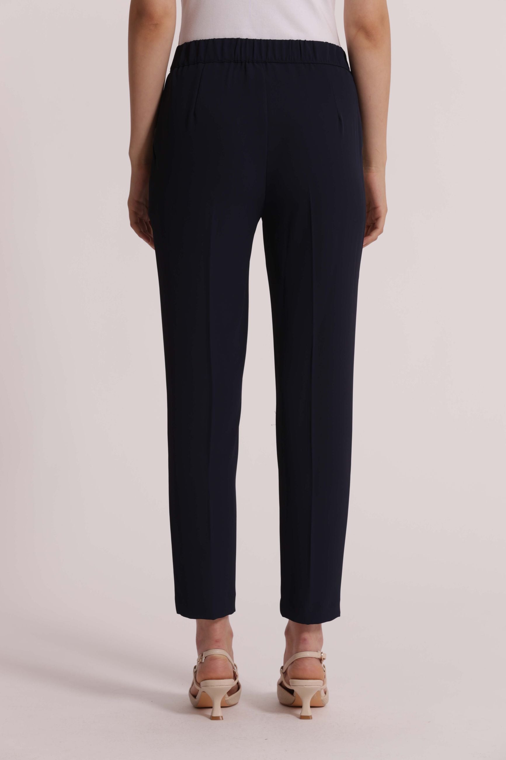 Pantalone Mimi Mua Elastico in Vita Blu L | Giò Fashion