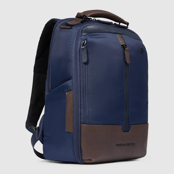 Zaino Piquadro in tessuto e pelle con scomparto per laptop e porta USB