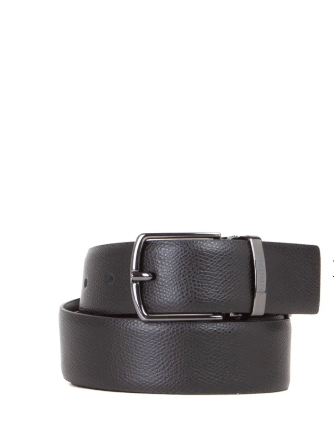 Cintura uomo Valentino elegante in pelle con fibbia metallica