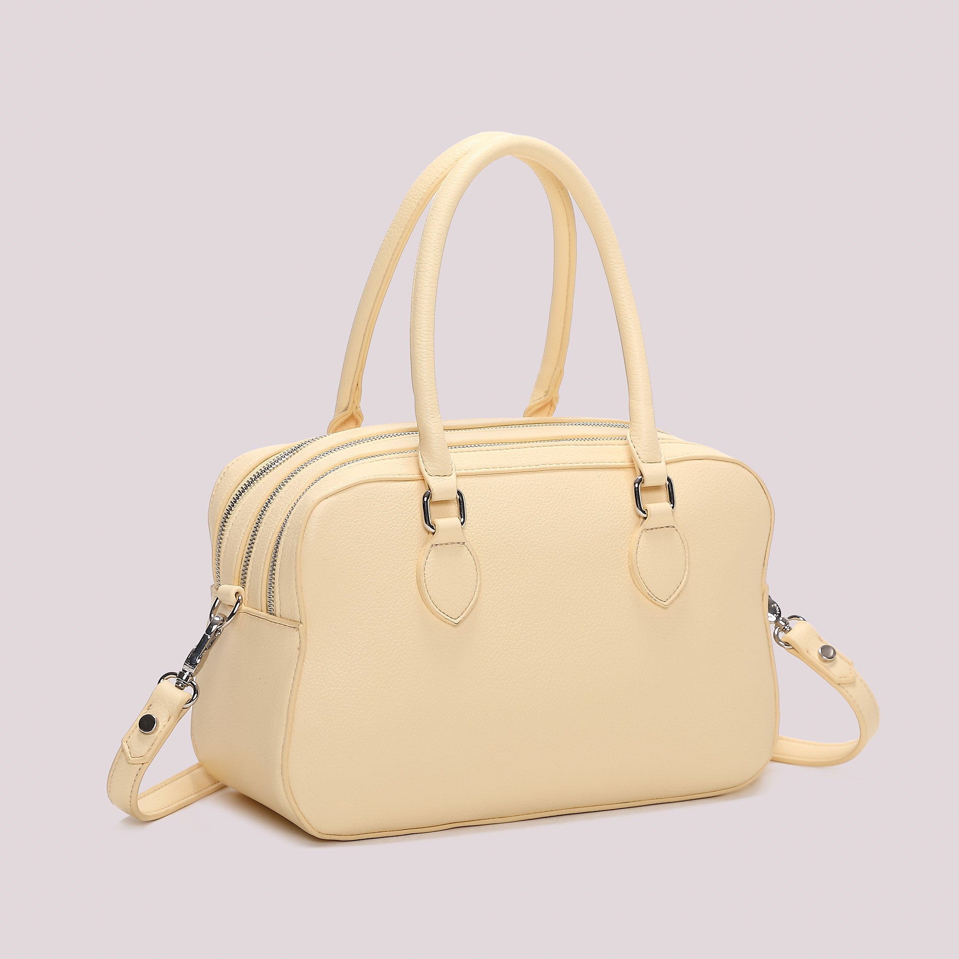 Mimi Mua borsa a mano elegante con tracolla e pochette coordinata Giallo TU | Giò Fashion