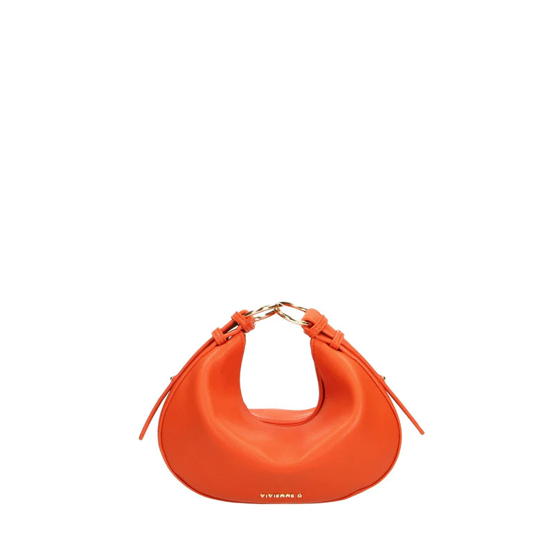 Borsa Vivienne D donna a mano design moderno con catena elegante Arancione TU | Giò Fashion