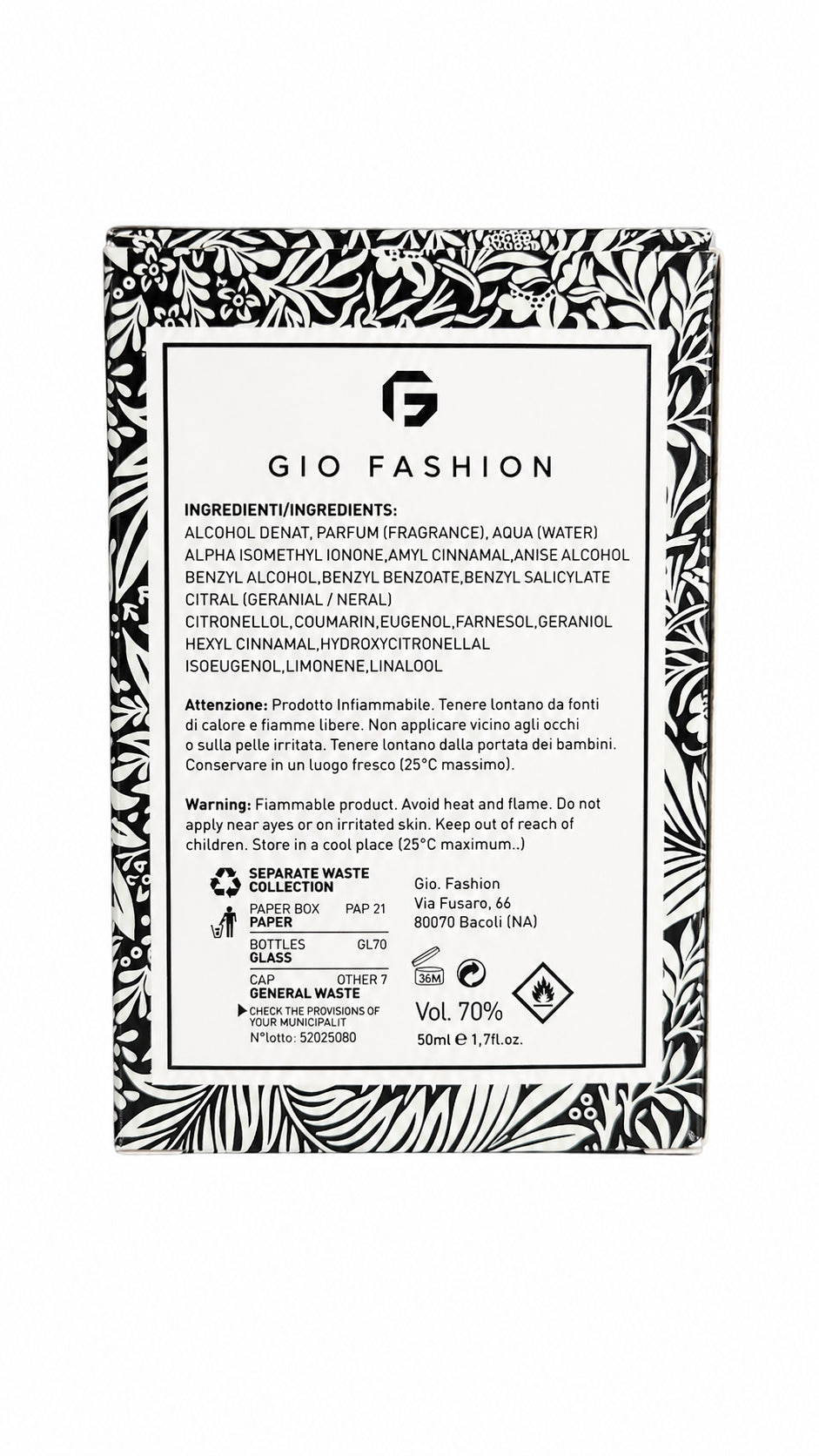 GioFashion profumo uomo eau de parfum 50 ml fragranza intensa e raffinata NERO TU | Giò Fashion