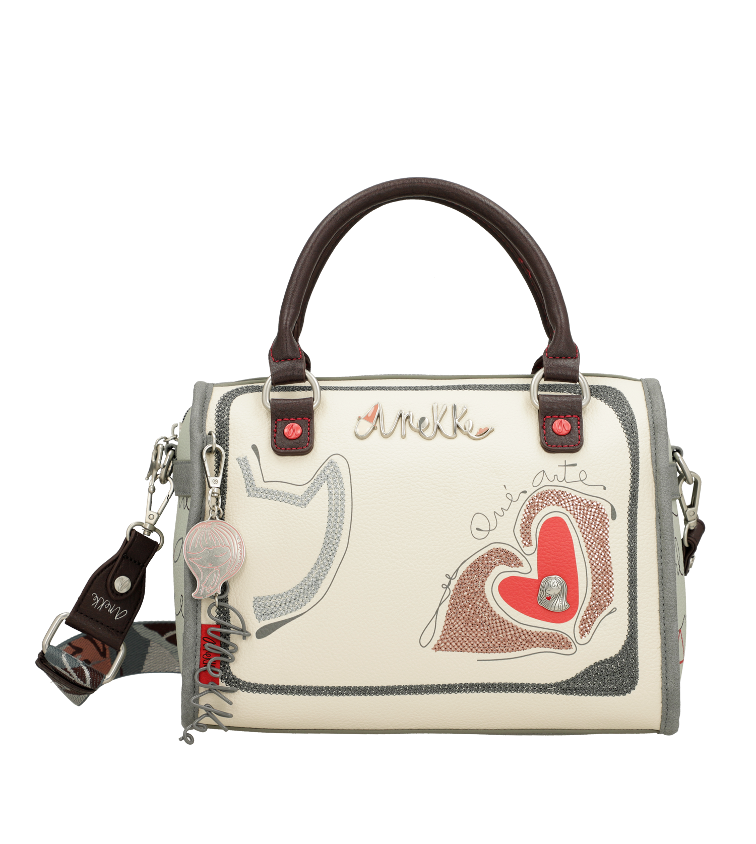 Borsa Anekke con doppio manico e tracolla removibile Bianco TU | Giò Fashion