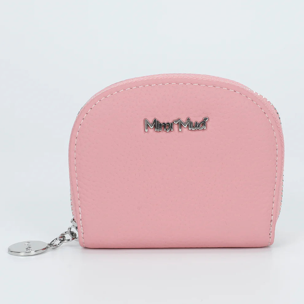 Portamonete MIMI MUA con zip e logo in metallo Rosa TU | Giò Fashion