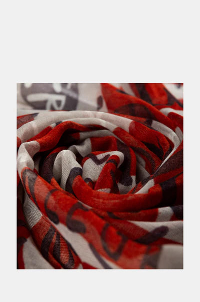 Anekke Sciarpa Alegría in poliestere con stampa artistica