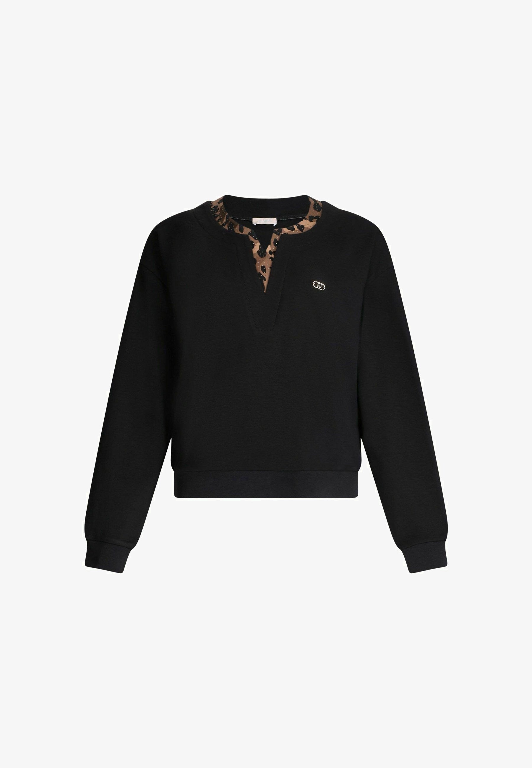 Liu Jo felpa con dettagli animalier e logo