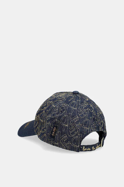 Cappellino Anekke donna in denim con logo ricamato