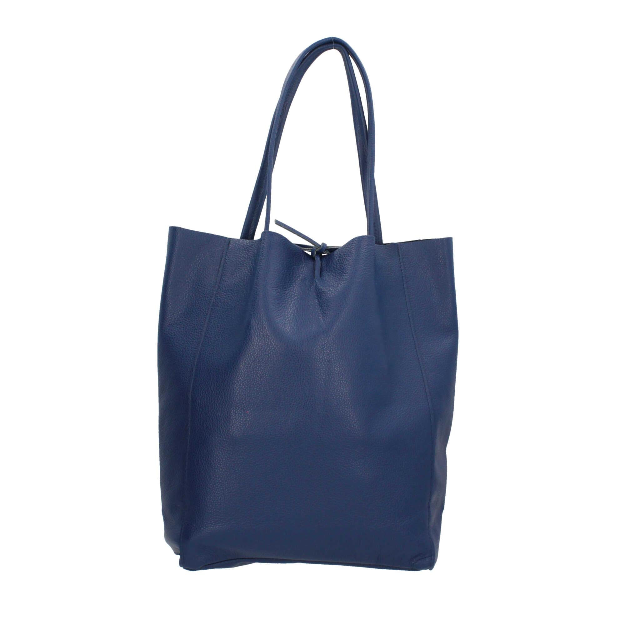 Borse shopping a spalla in vera pelle Made In Italy