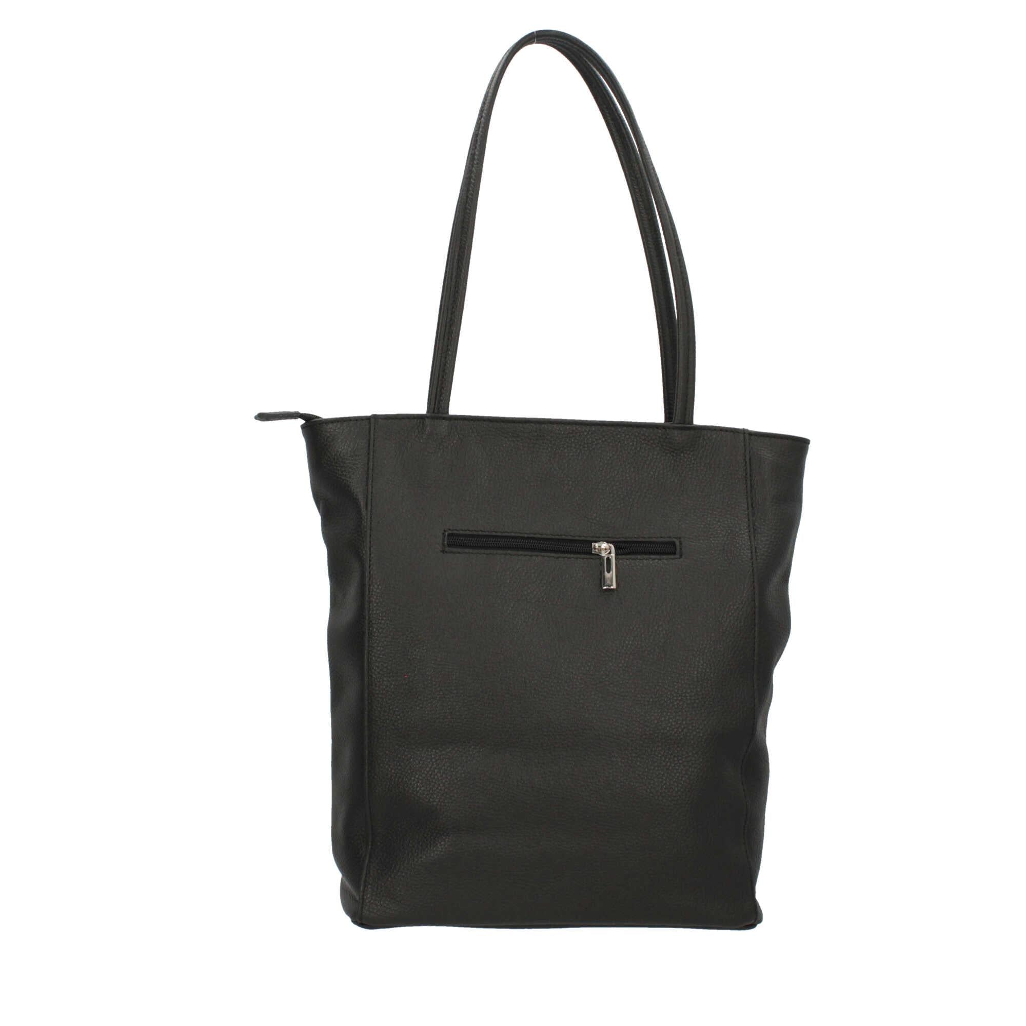 Borsa shopping con chiusura zip Made in italy