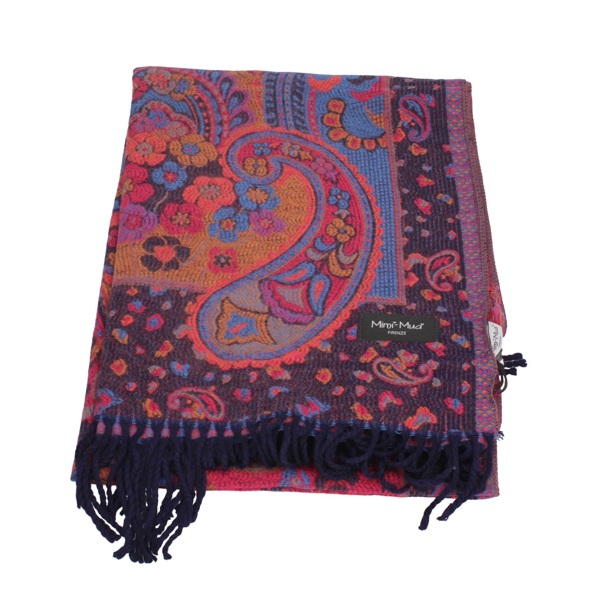 Sciarpa con motivo paisley e frange Mimi Mua