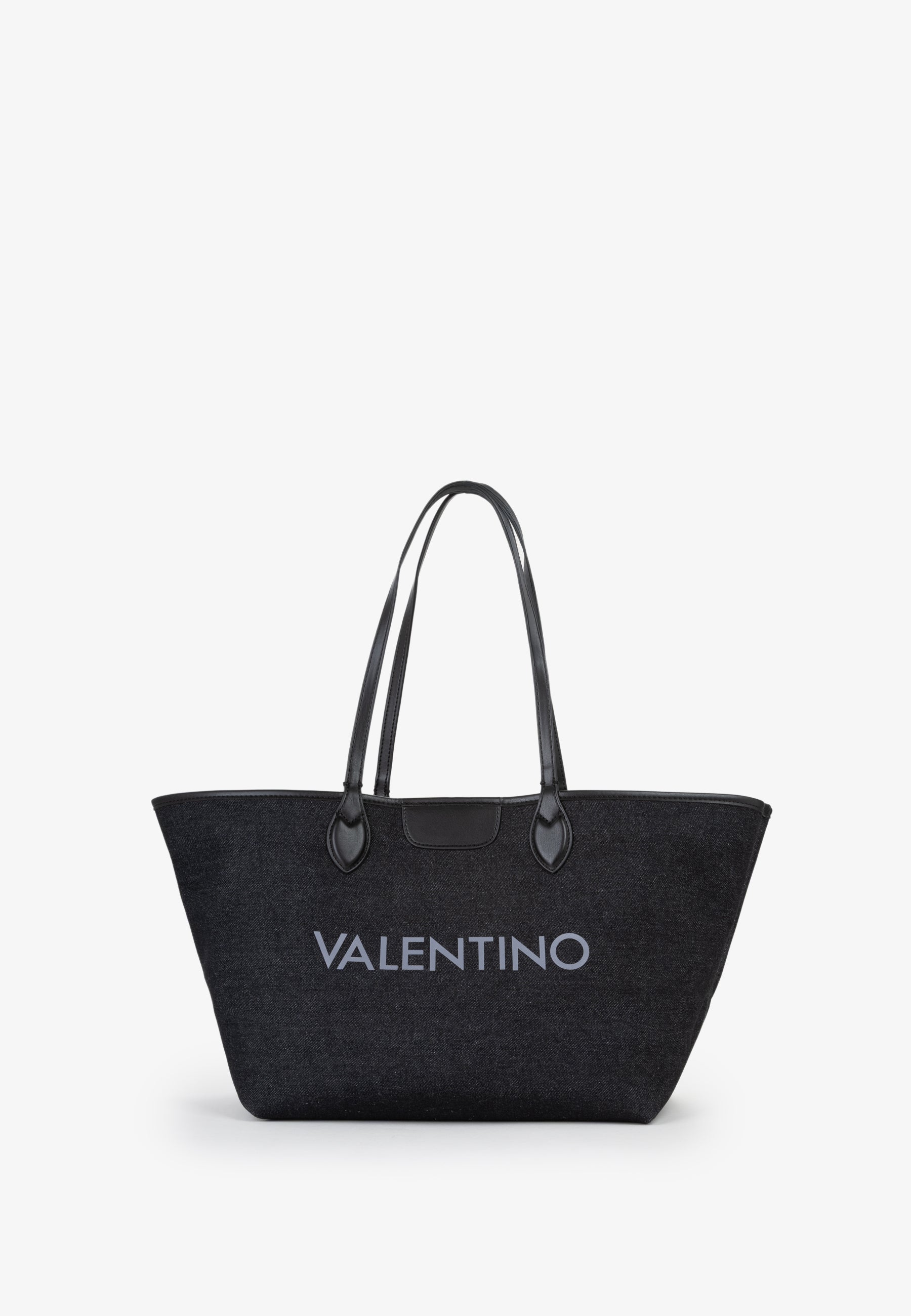 Borsa shopping donna Mario Valentino in tessuto con logo frontale e manici a spalla