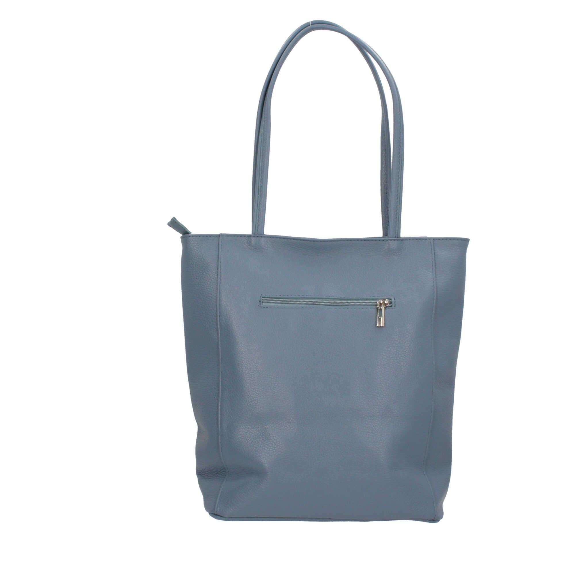 Borsa shopping con chiusura zip Made in italy