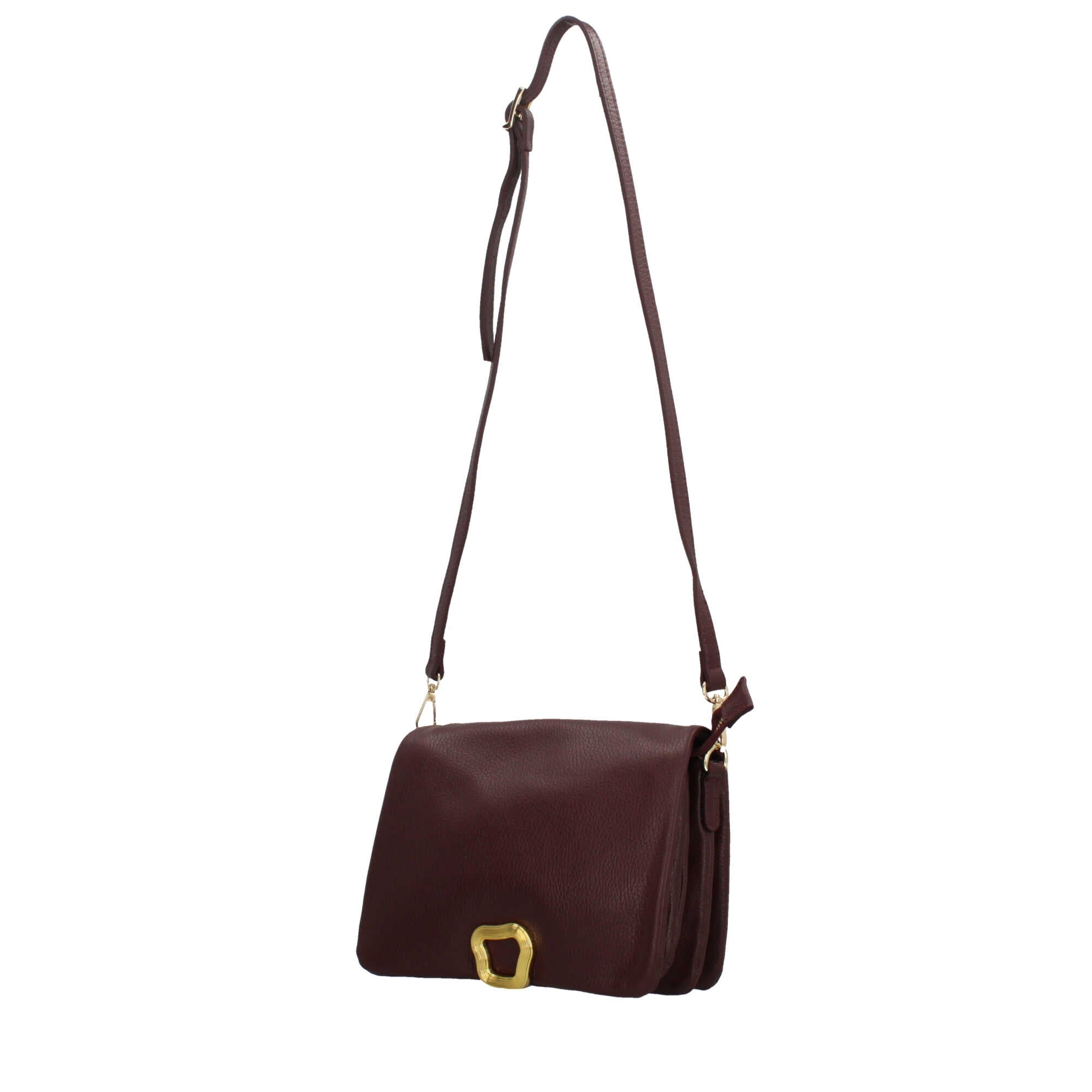 Borsa a tracolla con dettaglio in oro