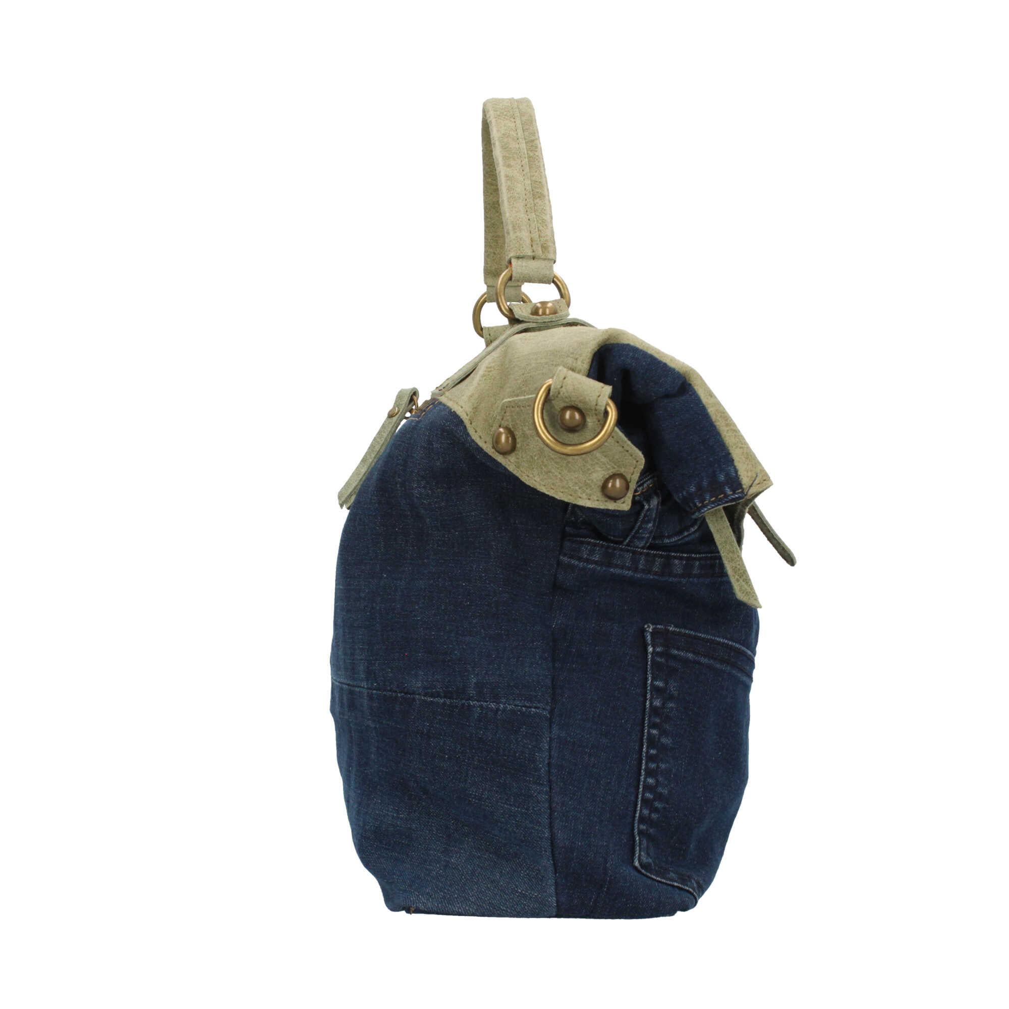 Borsa a mano in jeans Made in italy