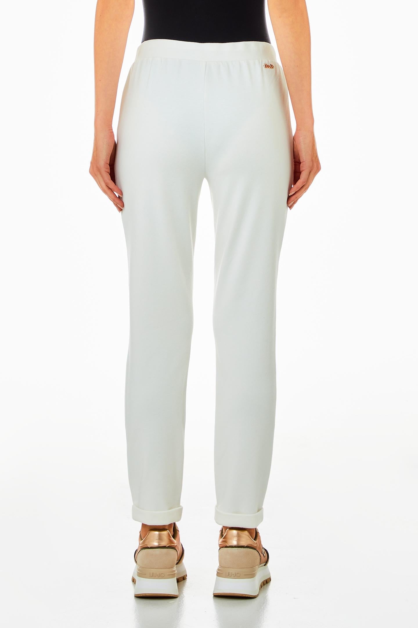 Pantaloni jogger con bande laterali logate di Liu Jo