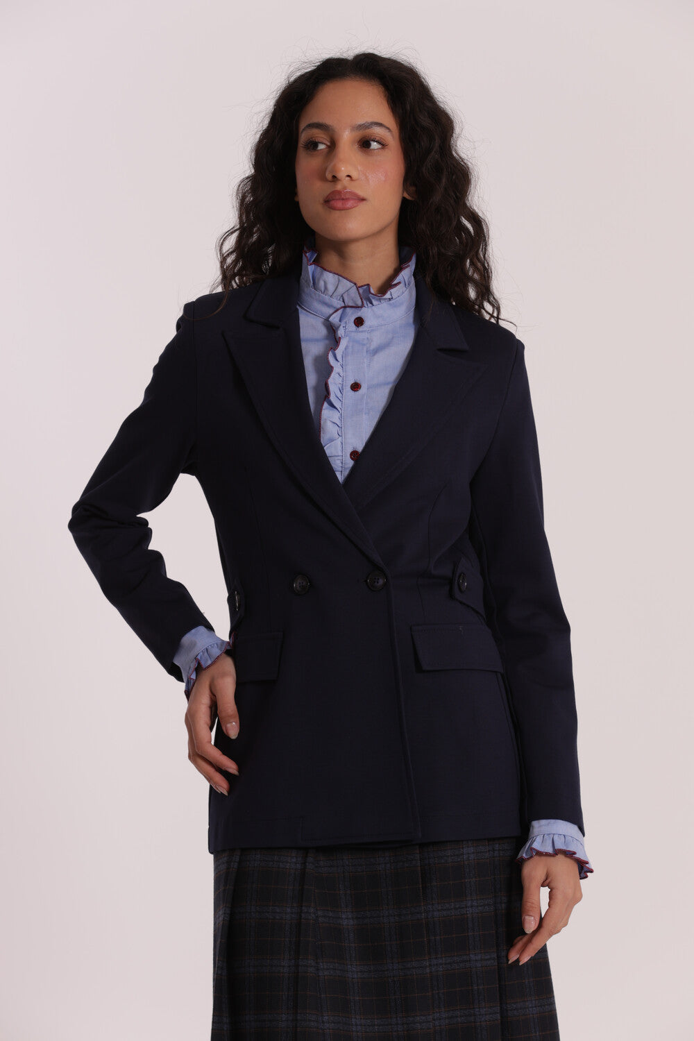 Giacca doppiopetto Mimi Mua donna elegante BLU XXL | Giò Fashion