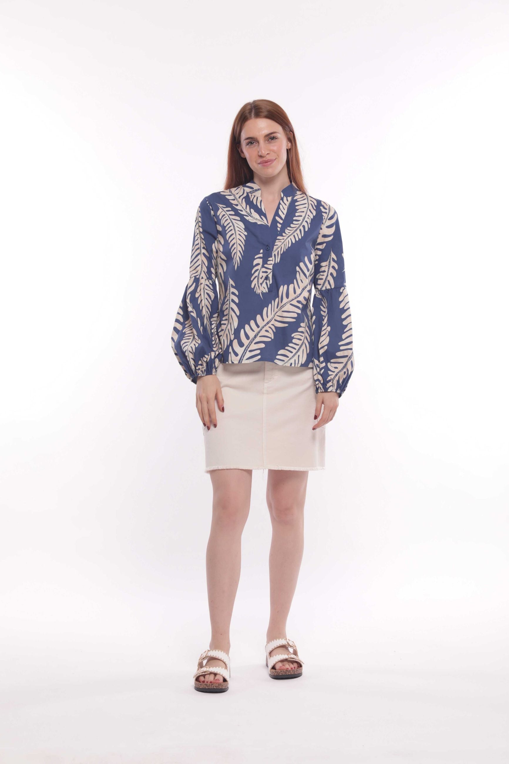 Minimua Gonna Corta in Bull di Cotone Bianco S | Giò Fashion