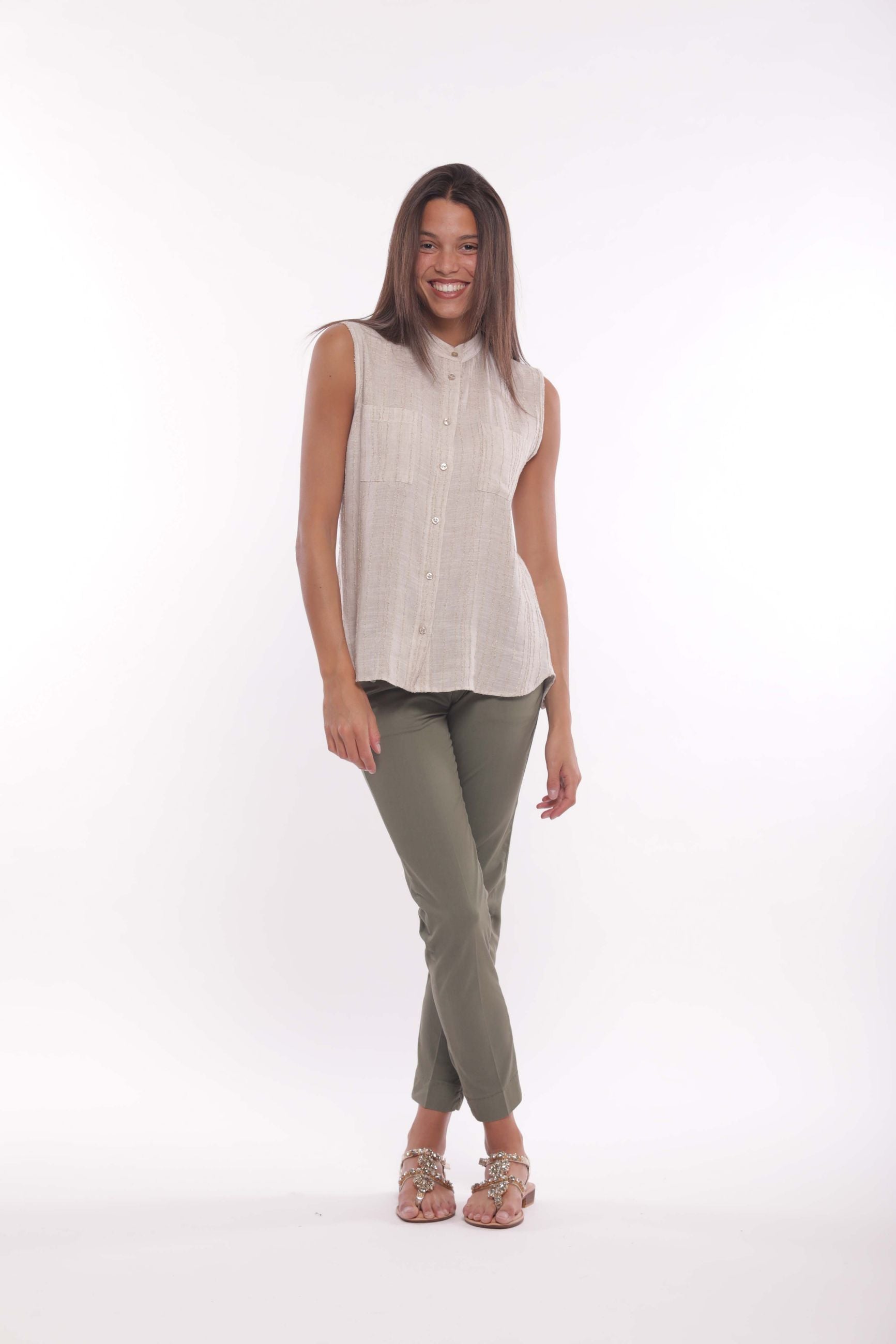 Minimua Pantalone Slim con Polsini Elasticizzati